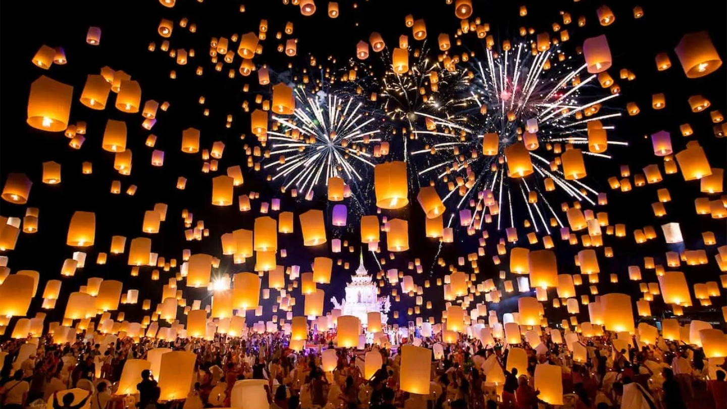Yi Peng festival a Chiang Mai Thailandia