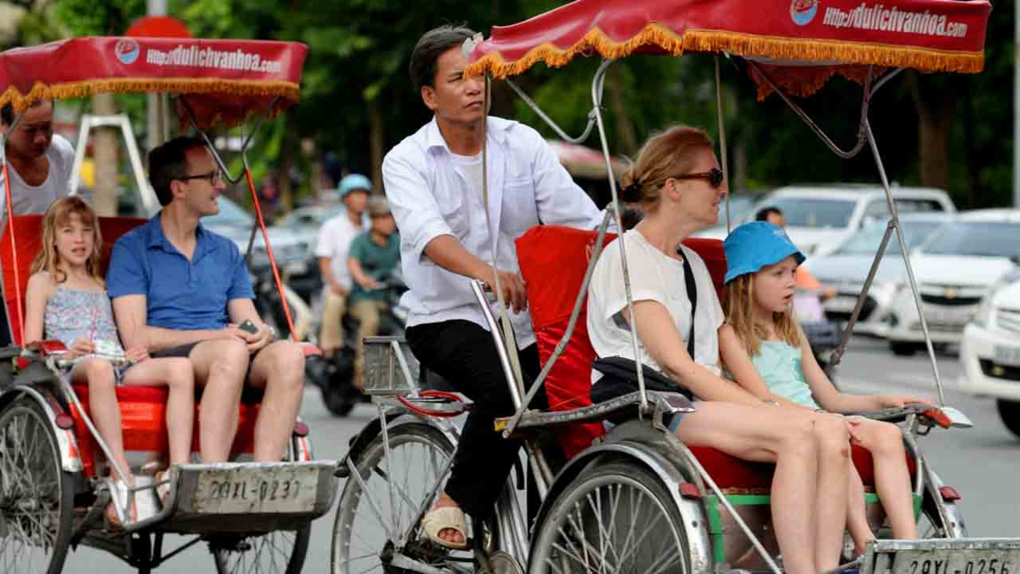 Un giorno ad Hanoi con bambini in cyclo