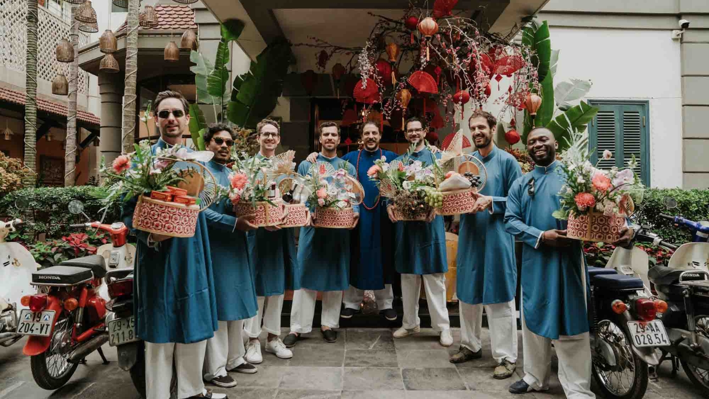 L'abito tradizionale per la cerimonia del matrimonio in Vietnam