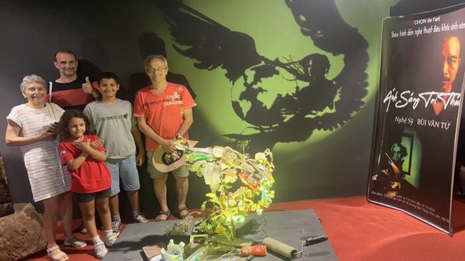 Spazio espositivo per sculture luminose all'interno del museo