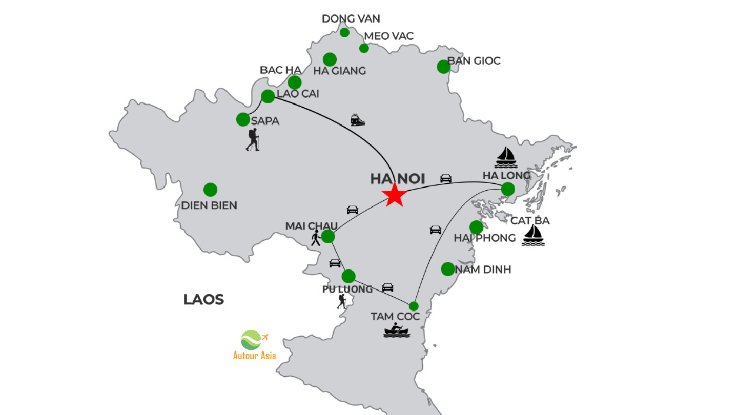 È possibile consultare gli itinerari di trekking nel Vietnam settentrionale