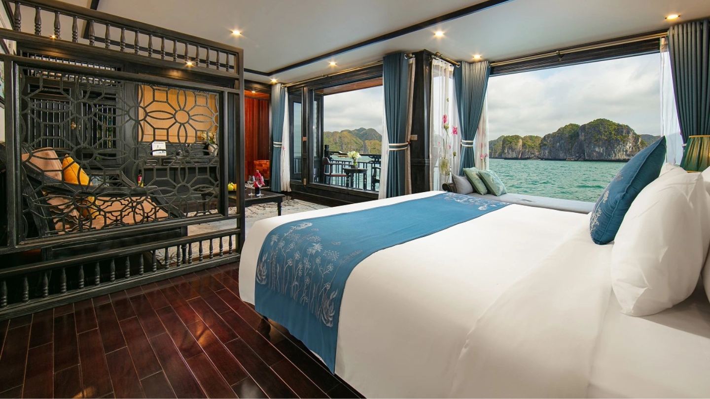 La nostra cabina offre una vista magnifica sulla baia di Halong
