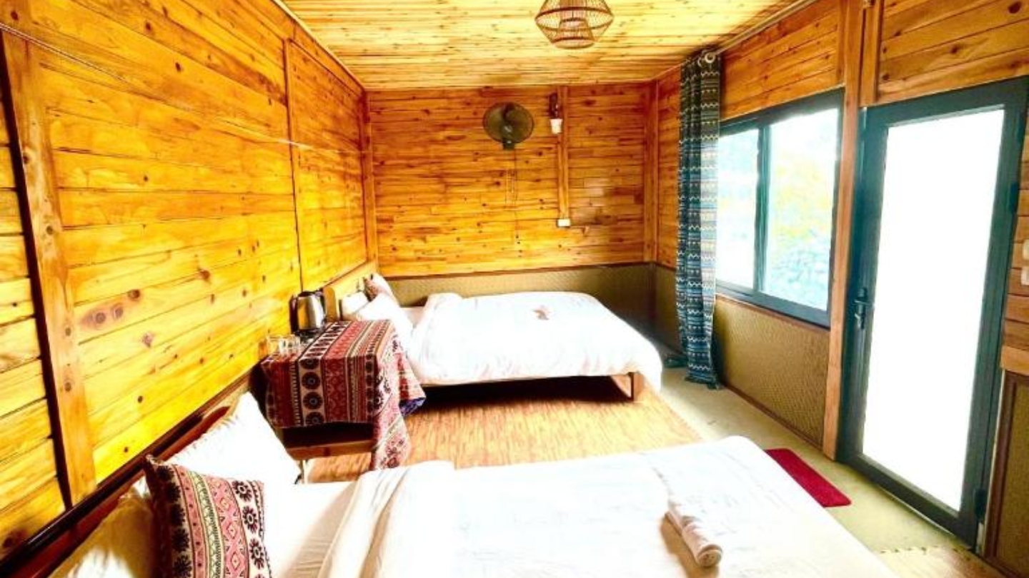 La camera con interni classici dell'homestay