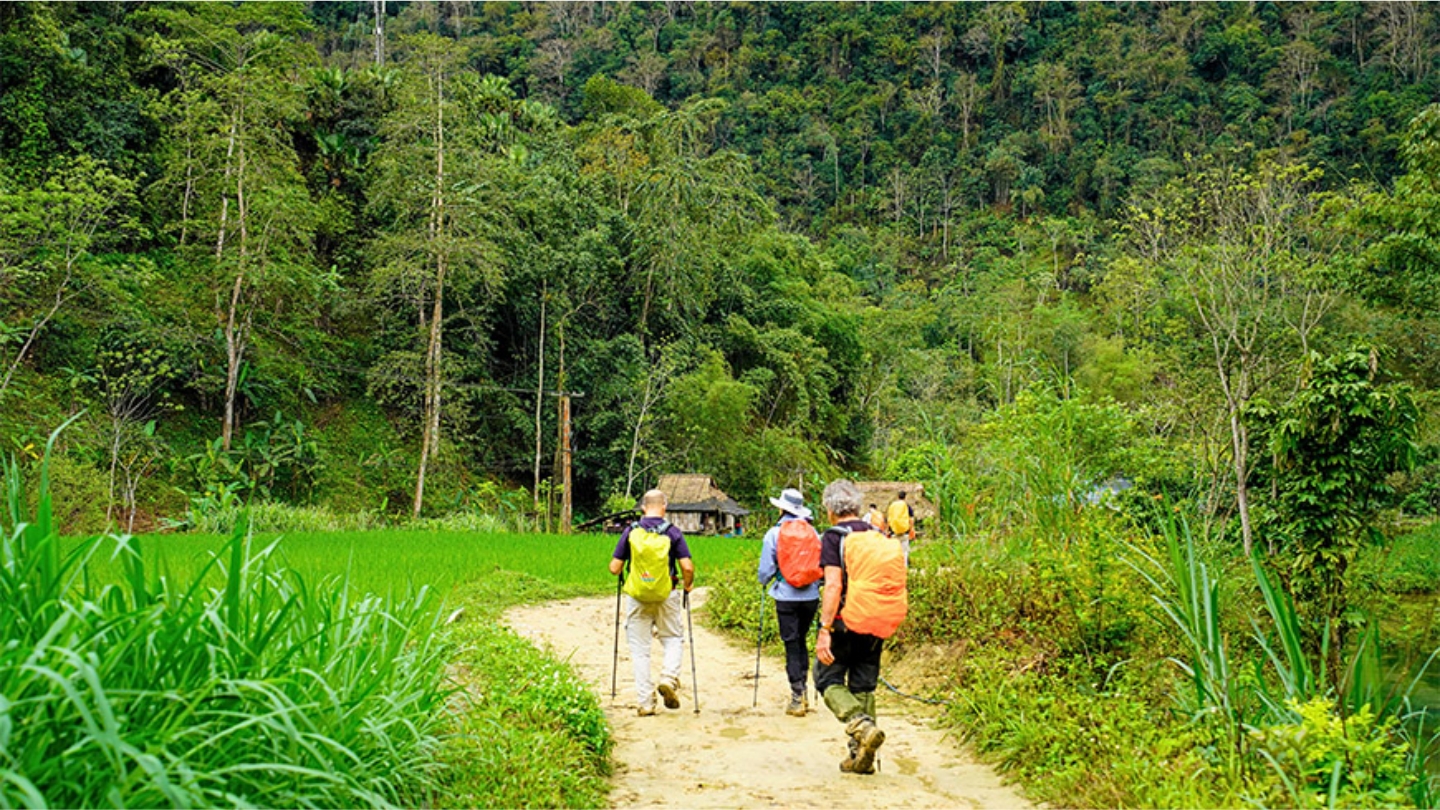 Esplora il villaggio di Pom Coong