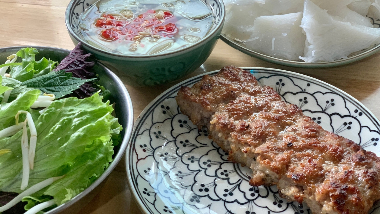 Bun Cha alla griglia a ventaglio