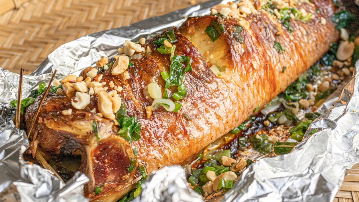 Mangiare pesce a Ninh Binh - Pesce testa di serpente alla griglia