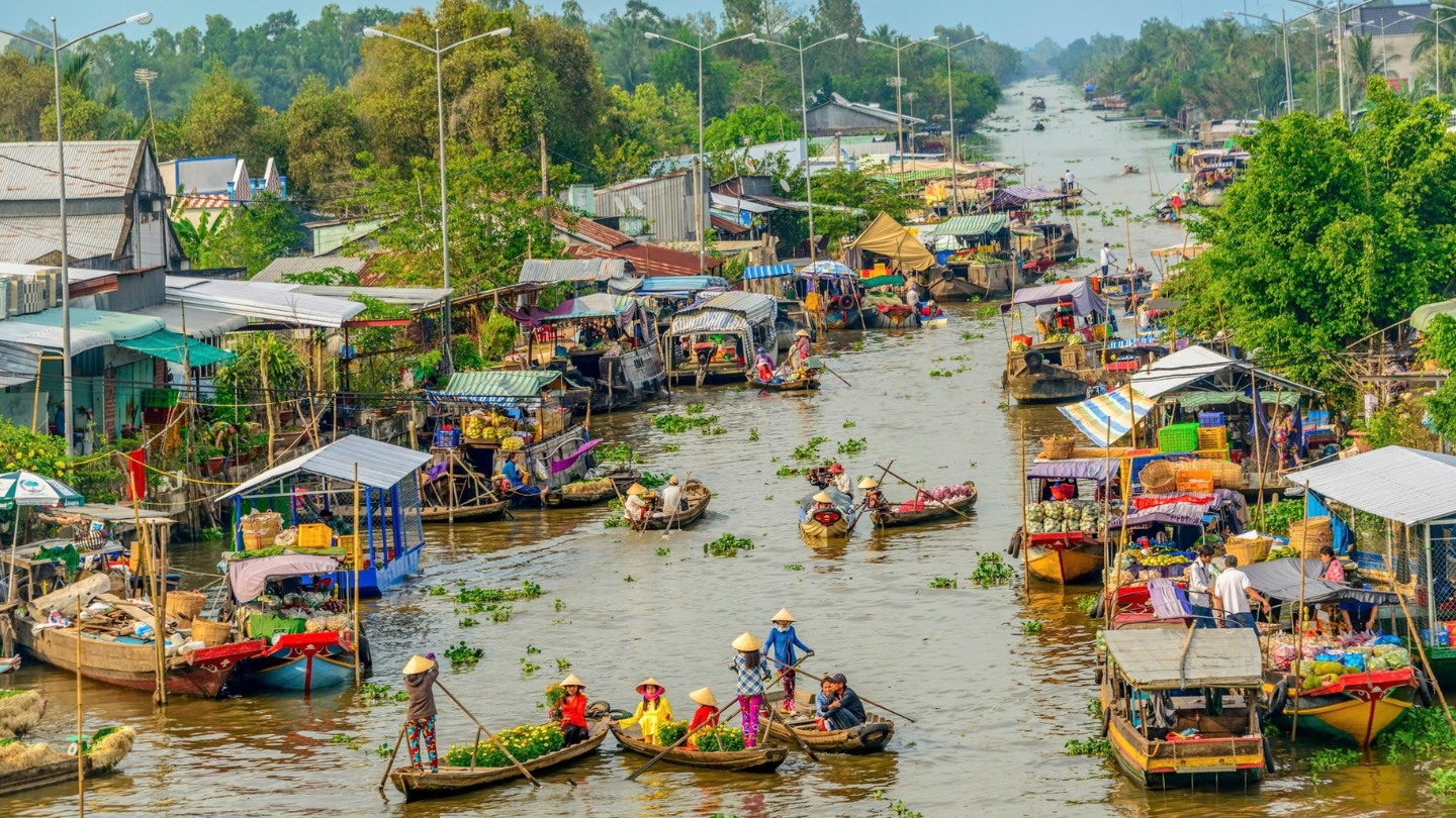 Delta del Mekong nel Vietnam meridionale
