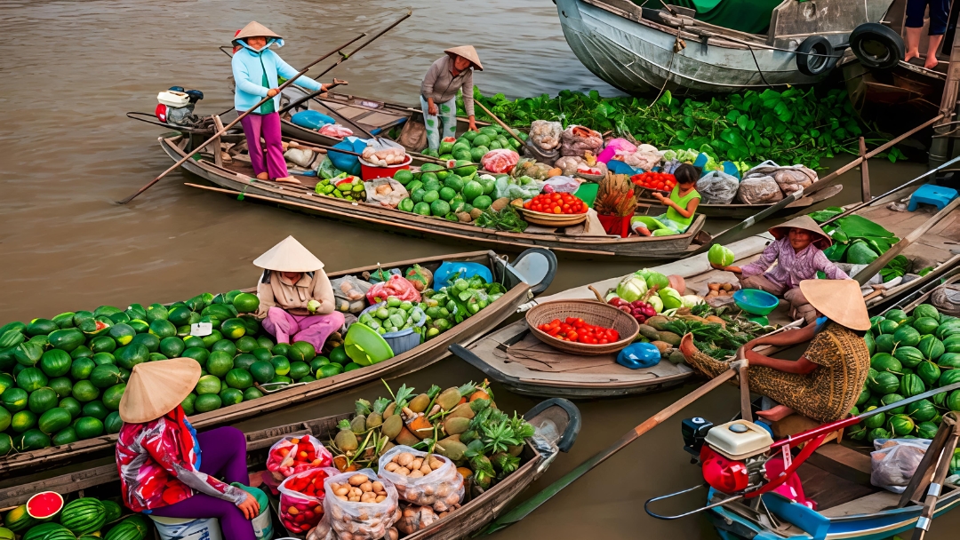 I mercati galleggianti sul Delta del Mekong