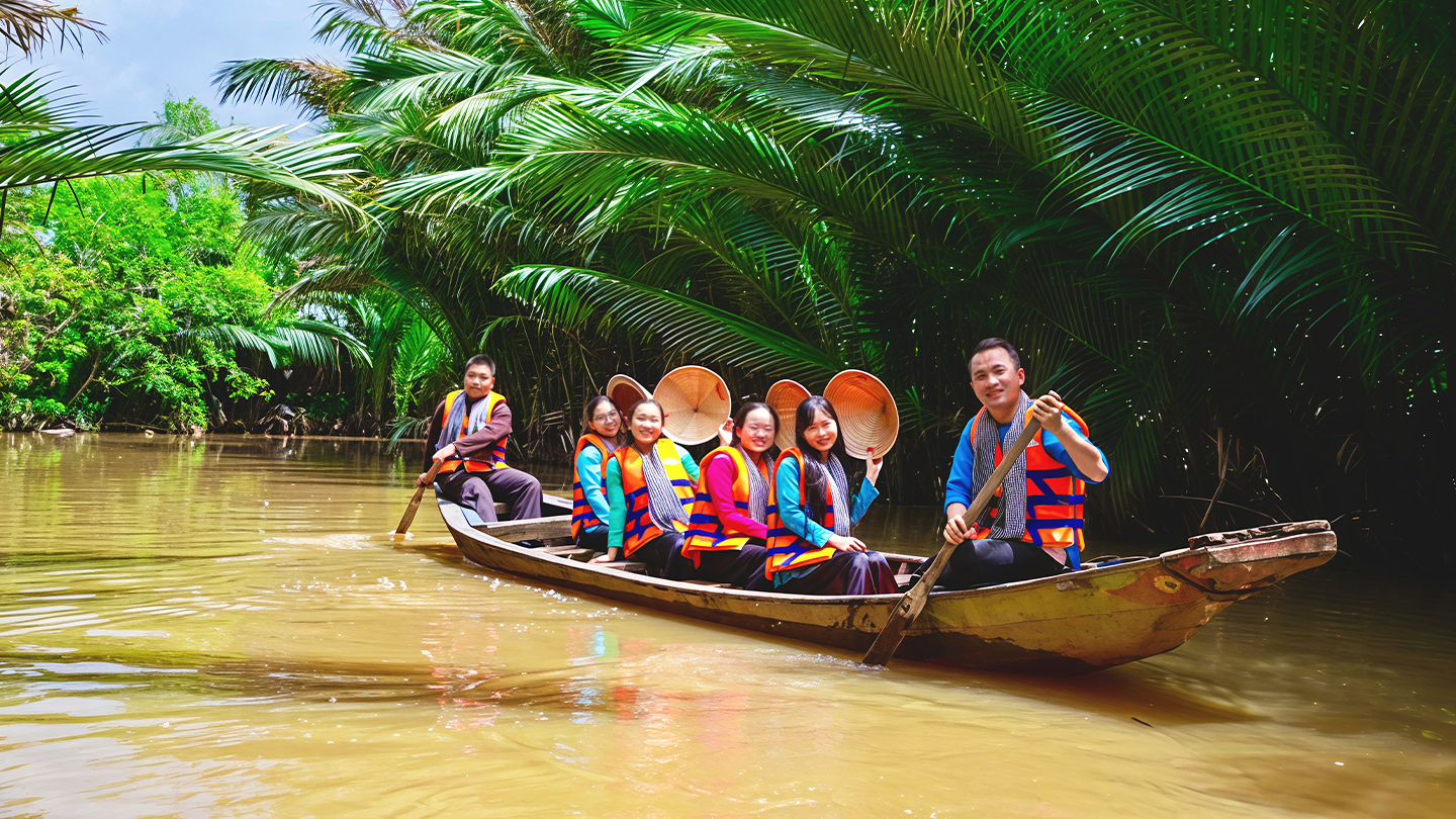 Il Mekong - il culmine del vostro viaggio di 16 giorni in Vietnam.