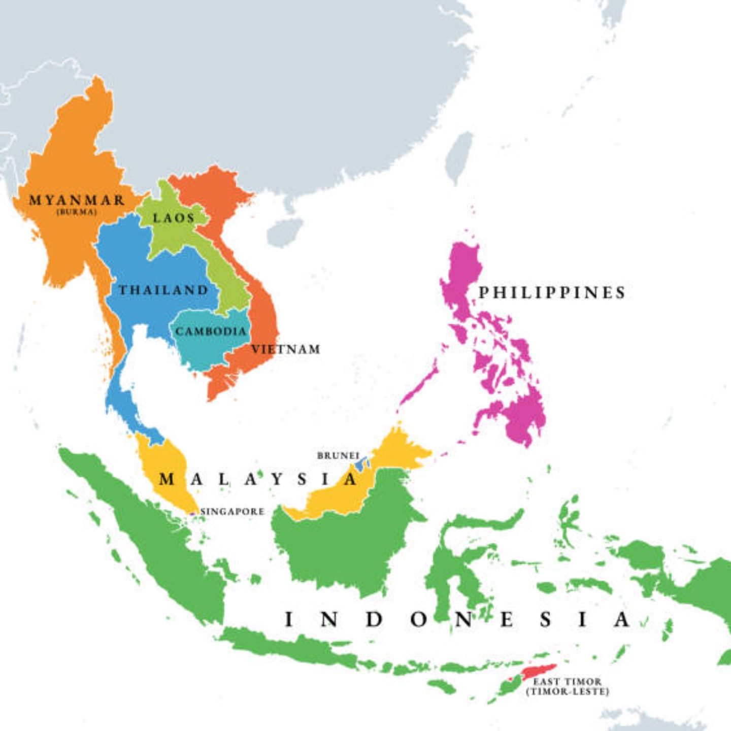 Carta geografica del Vietnam