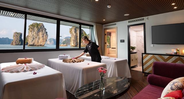 Spazio spa sulla barca