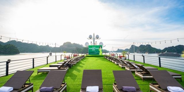 Rinfrescarsi con un’atmosfera ariosa sul ponte solarium