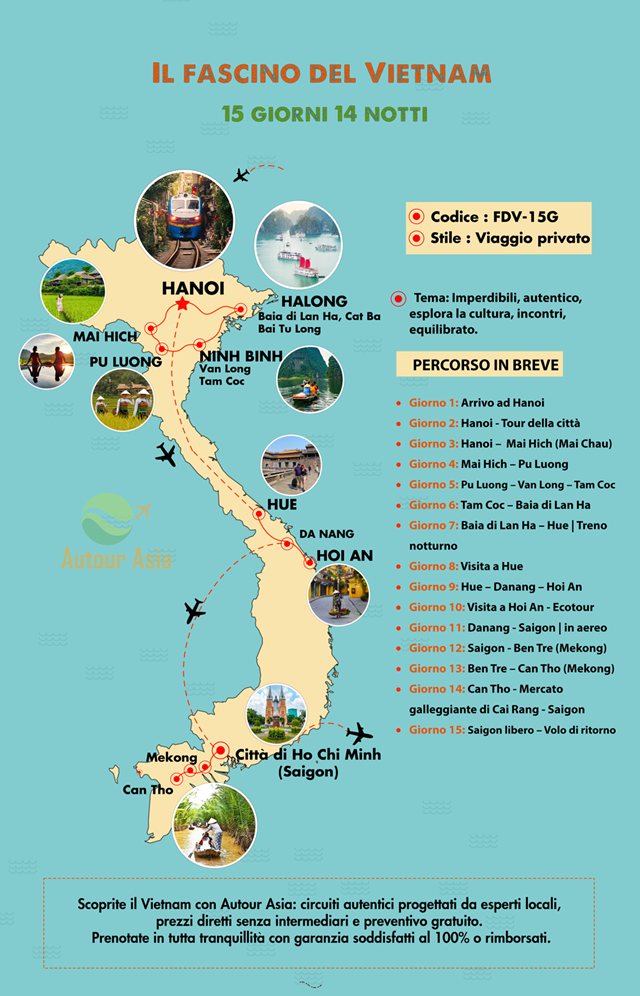 Il fascino del Vietnam 15 giorni 14 notti