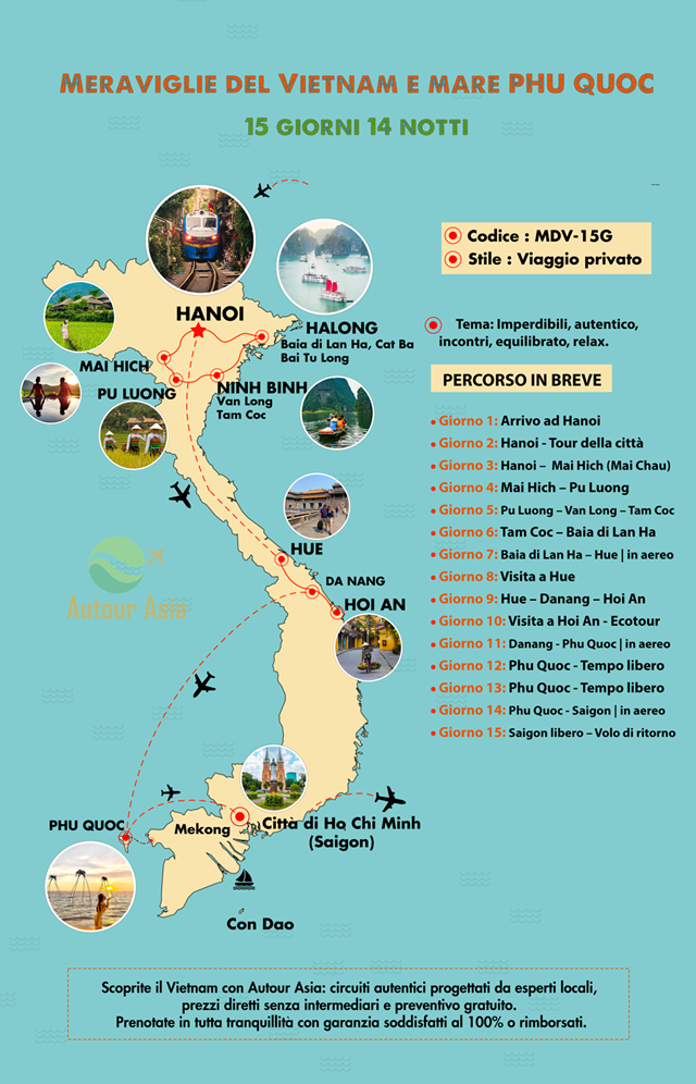 Meraviglie del Vietnam e Phu Quoc 15 giorni