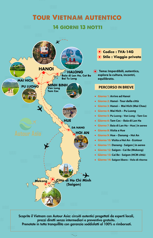 Tour Vietnam autentico in 14 giorni