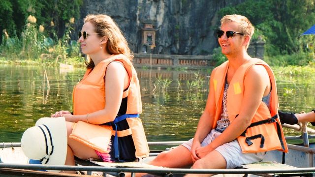 Sul sampan a Ninh Binh.