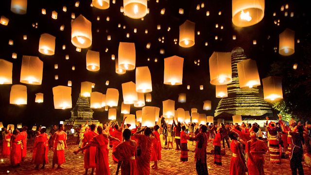 Festival delle lanterne nel cielo
